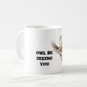 Halloween-Hut Eule wird dich sehen Kaffeetasse (Vorderseite Links)