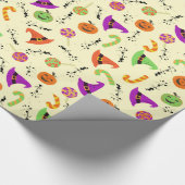 Halloween-Hut-Kandy & Pumpkins 2 Geschenkpapier (Ecke)