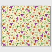 Halloween-Hut-Kandy & Pumpkins 2 Geschenkpapier (Flach)
