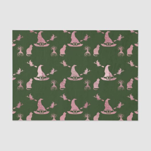 Halloween Hut & Katzen Dekoupage Seidenpapier (Vorderseite)