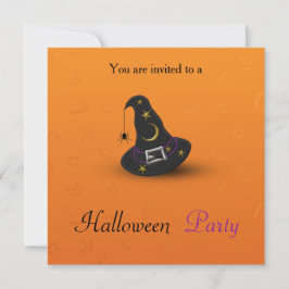 Halloween-Hut mit Spider Einladung