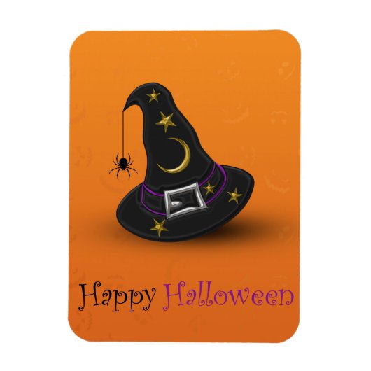 Halloween-Hut mit Spider Magnet (Vertikal)