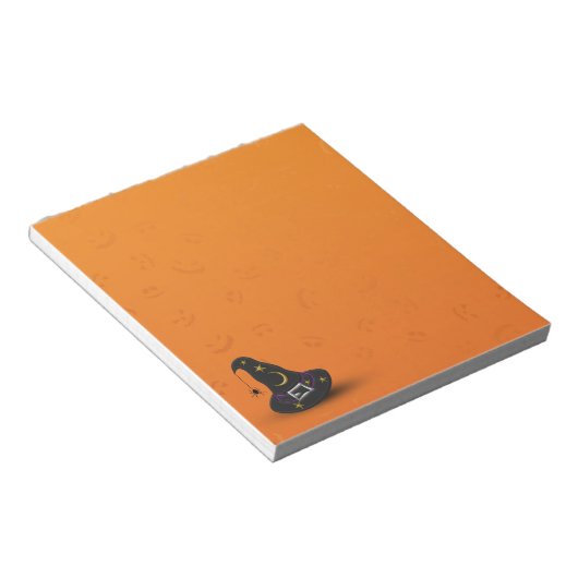 Halloween-Hut mit Spider Notizblock (angewinkelt)