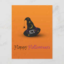Halloween-Hut mit Spider Postkarte