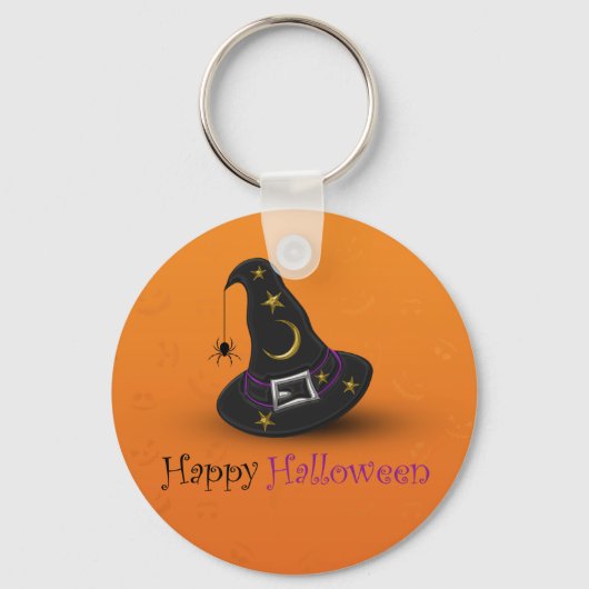 Halloween-Hut mit Spider Schlüsselanhänger (Vorderseite)