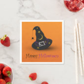 Halloween-Hut mit Spider Serviette (Beispiel)