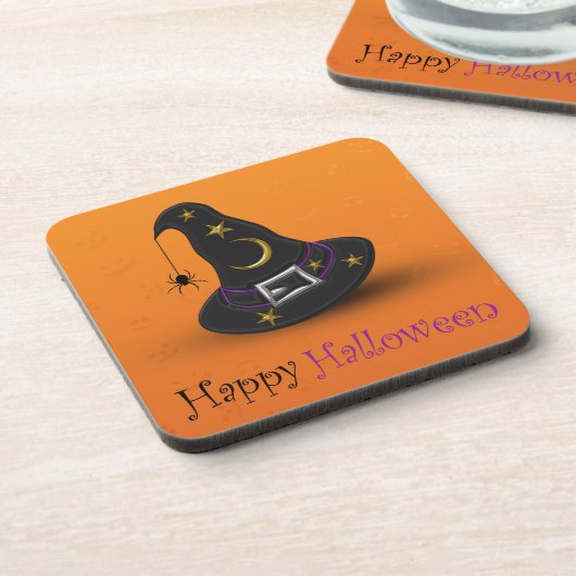 Halloween-Hut mit Spider Untersetzer (Linke Seite)