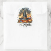 Halloween-Hut Runder Aufkleber (Tasche)