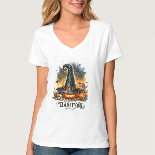 Halloween-Hut T-Shirt (Vorderseite)