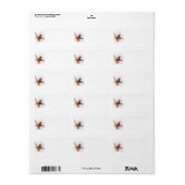 Halloween-Hut und Broom Adressaufkleber (Vorne)