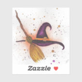 Halloween-Hut und Broom Aufkleber (Blatt)