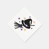 Halloween-Hut und Broom | Confetti Serviette (Ecke)