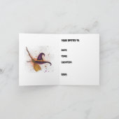 Halloween-Hut und Broom Einladung (Innenseite)