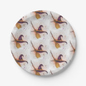 Halloween-Hut und Broom Pappteller (Vorderseite)