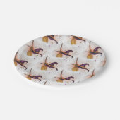 Halloween-Hut und Broom Pappteller (Schrägansicht)