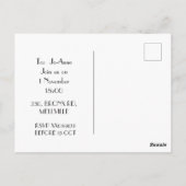 Halloween-Hut und Make-up-Karikaturenpaar Postkarte (Rückseite)