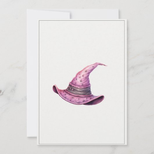 Halloween-Hutpink Einladung (Rückseite)