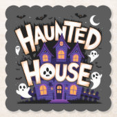 Halloween - Hütte Untersetzer (Vorderseite)