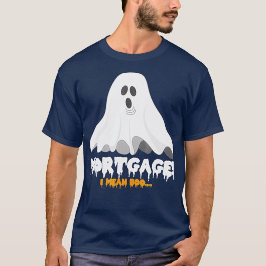 Halloween Hypothek I Gemein Boo Funny Ghost T-Shirt (Vorderseite)