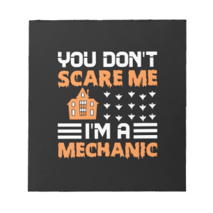 Halloween I Am A Mechanic Birthday Notizblock