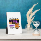 Halloween I Am A Witch Before Coffee Birthday Fotoplatte (Seite)