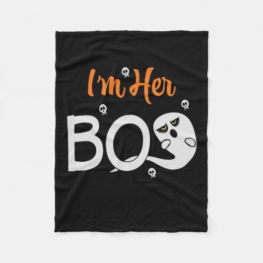 Halloween I Am Her Boos Birthday Fleecedecke (Vorderseite)