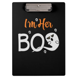 Halloween I Am Her Boos Birthday Klemmbrett