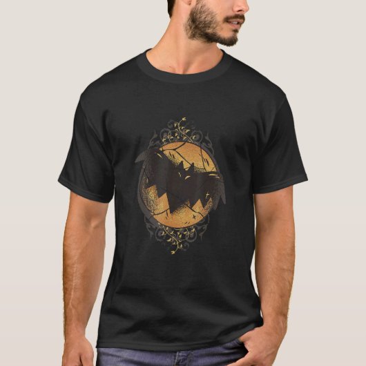 Halloween I Bat Night Moon Horror Beängstigend Evi T-Shirt (Vorderseite)