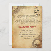 Halloween I Beängstigend Gedicht Einladung (Vorderseite)