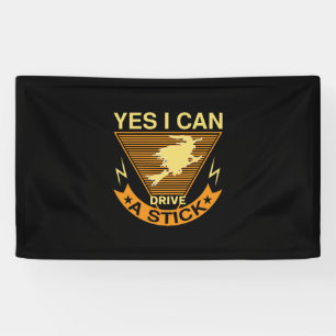 Halloween I Can Drive A Stick Birthday Banner
