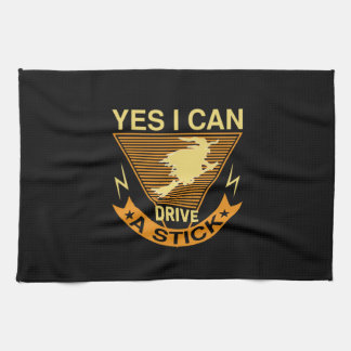 Halloween I Can Drive A Stick Birthday Geschirrtuch