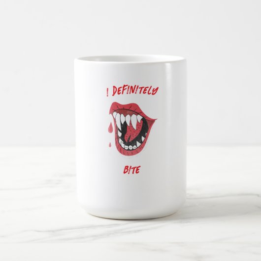 Halloween I definitiv beißen Kaffeetasse (Mittel)