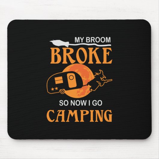 Halloween I Go Camping Birthday Mousepad (Vorne)