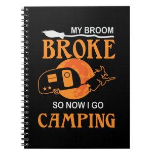 Halloween I Go Camping Birthday Notizblock