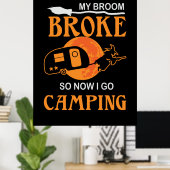 Halloween I Go Camping Birthday Poster (Heimbüro)