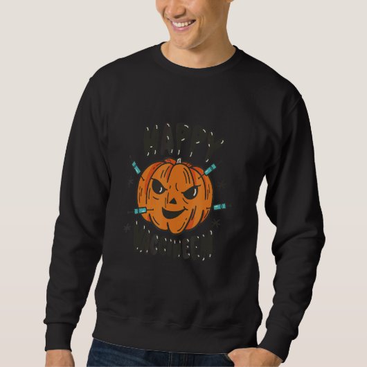 Halloween I Impfung Impfung Impfte Maske Verschwör Sweatshirt (Vorderseite)