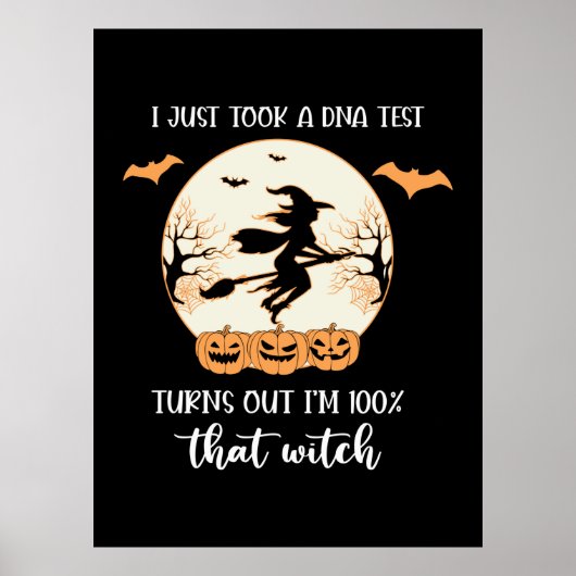 Halloween I Just Took A DNA Test Birthday Poster (Vorne)