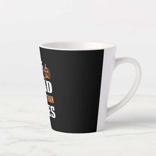 Halloween I May Look Calm Birthday Milchtasse (Rechts)