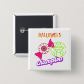 Halloween I Spy Champion Halloween Button (Vorne & Hinten)
