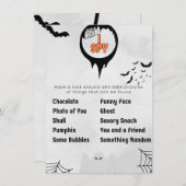 Halloween I Spy Party Game Begleitkarte (Vorne/Hinten)