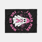 Halloween I Wear Nk For My Mom Breast Cancer Kid W Fleecedecke (Vorderseite (Horizontal))