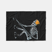 Halloween Ice Hockey Skeleton Costume Boys Kids Yo Fleecedecke (Vorderseite (Horizontal))