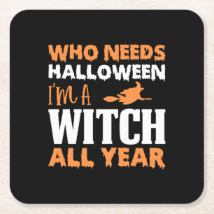 Halloween ich bin das ganze Jahr über Geburtstag e Rechteckiger Pappuntersetzer