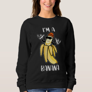 Halloween Ich bin ein Bananengelbes Niedliches Kos Sweatshirt