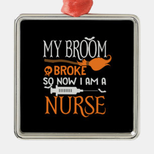 Halloween Ich bin ein Geburtstag der Krankenschwes Ornament Aus Metall