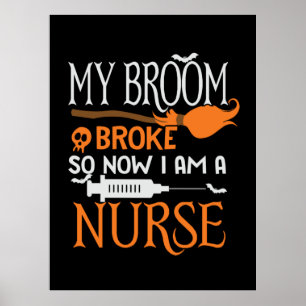 Halloween Ich bin ein Geburtstag der Krankenschwes Poster