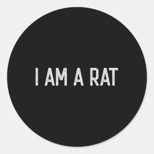 Halloween Ich bin ein Rat Fun Rats Lover I Heart R Runder Aufkleber