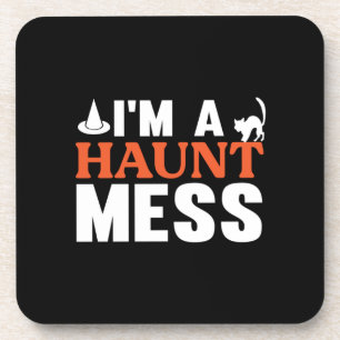 Halloween ich bin eine Hase Mess zum Geburtstag Getränkeuntersetzer