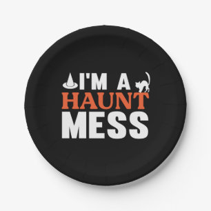 Halloween ich bin eine Hase Mess zum Geburtstag Pappteller
