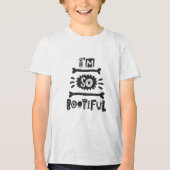 Halloween ich bin so bootiful Moderne Typografie Tri-Blend Shirt (Vorderseite)